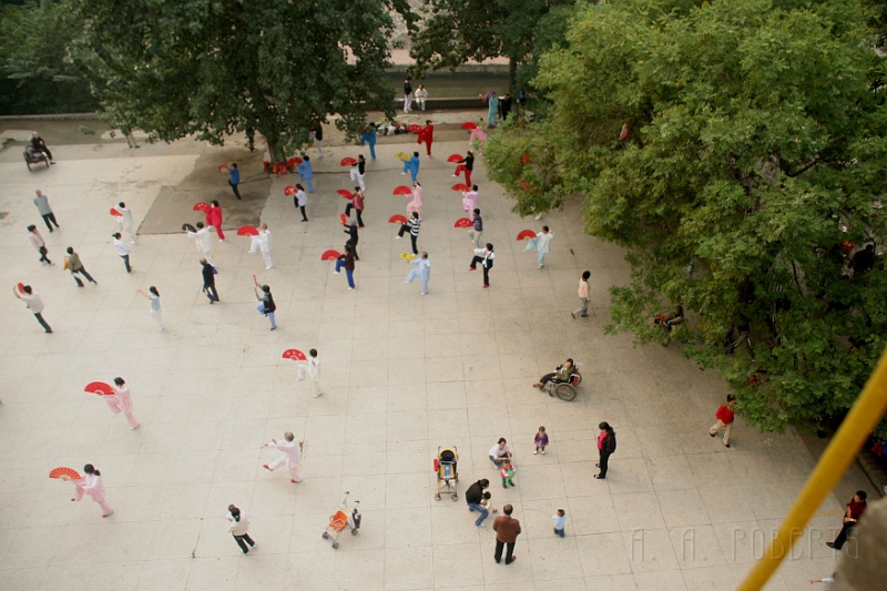 fan2.jpg - In Shanghai I would see people doing TaiChi in the courtyard near where I worked.