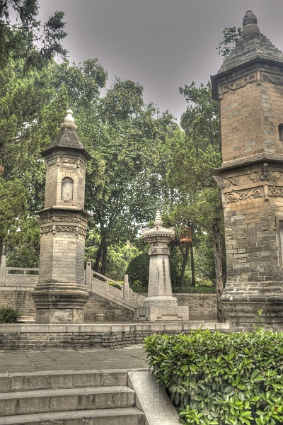 x14.jpg - This is the cemetery for the monks.  Each of those pedestals are shrines.