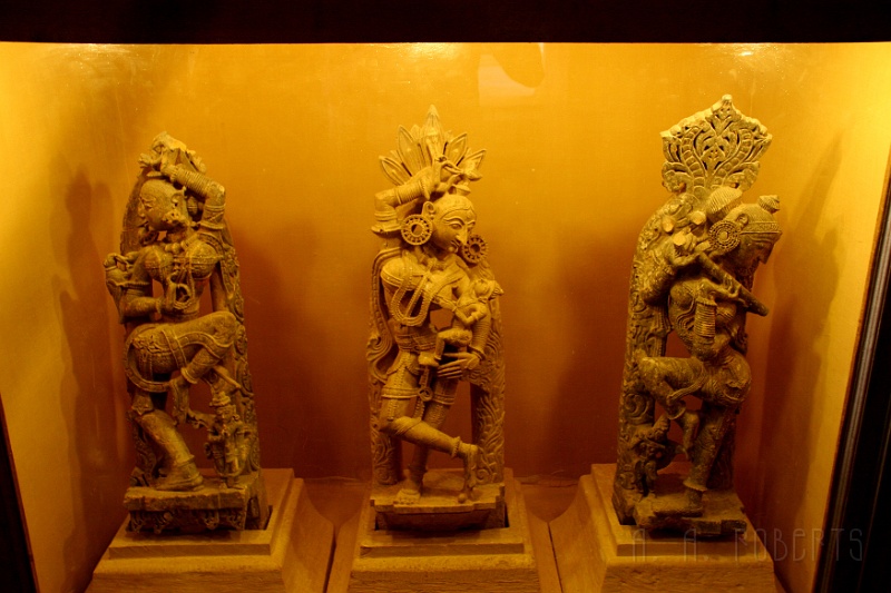 IMG_6261.JPG - These are some very old sculptures of Hindu deities that came from the palace.