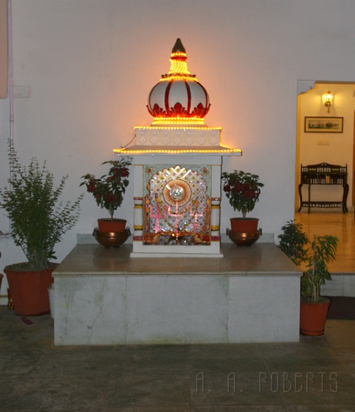 IMG_6657.JPG - This little shrine was right outside our room in the courtyard.