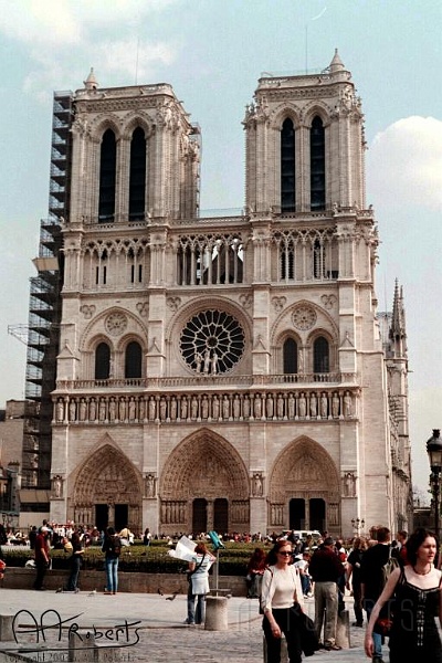notredame1.jpg - They were doing some work on Notre Dame when we visisted.